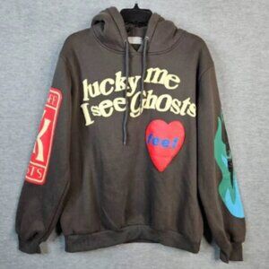 Kanye West x Kid Cudi Puff Print “Lucky Me I See Ghosts” Unisex Hoodie HBAT XL